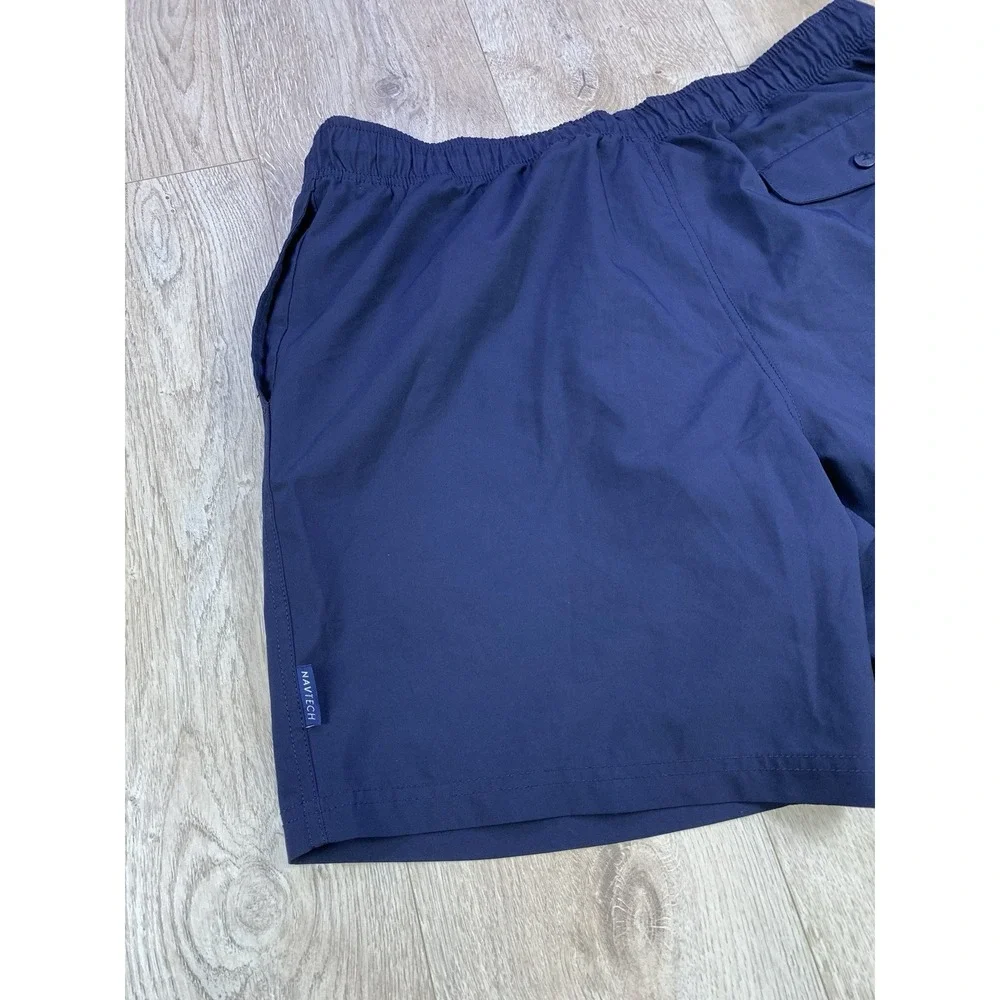 Nautica Navy Blue Mesh Lined Swim‎ Trunks Men's XL Drawstring Closure #TR0404